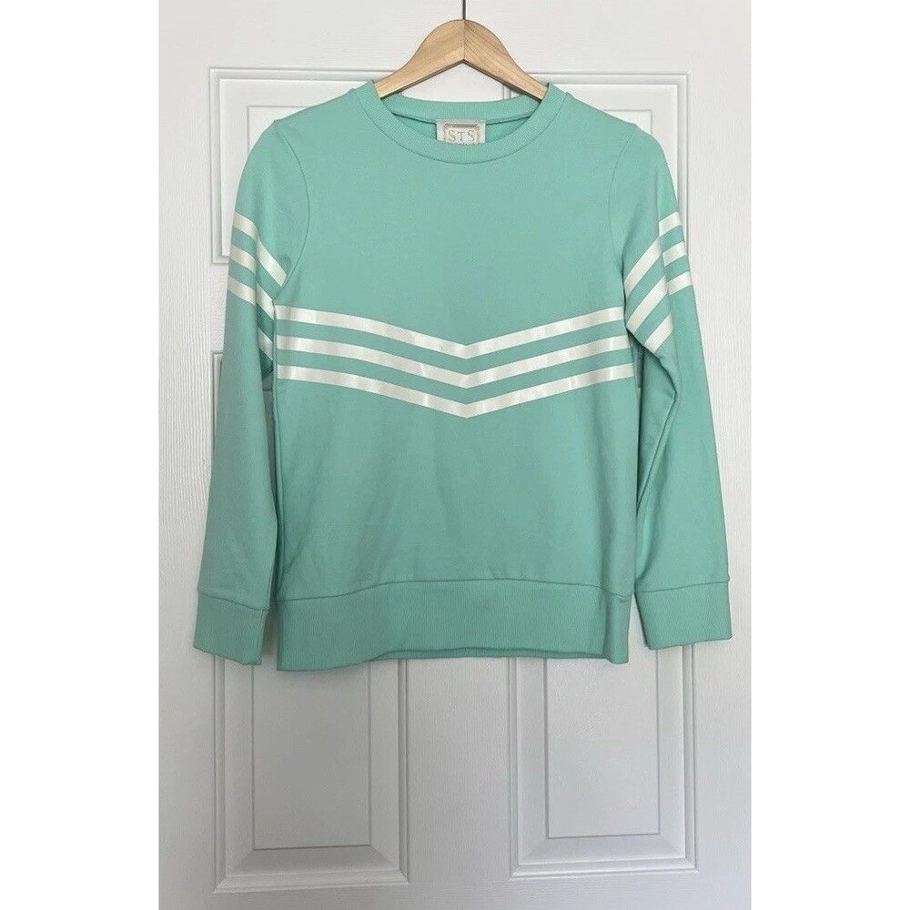 Sail To Sable Sweatshirt Green Stripe Size XS MWT
